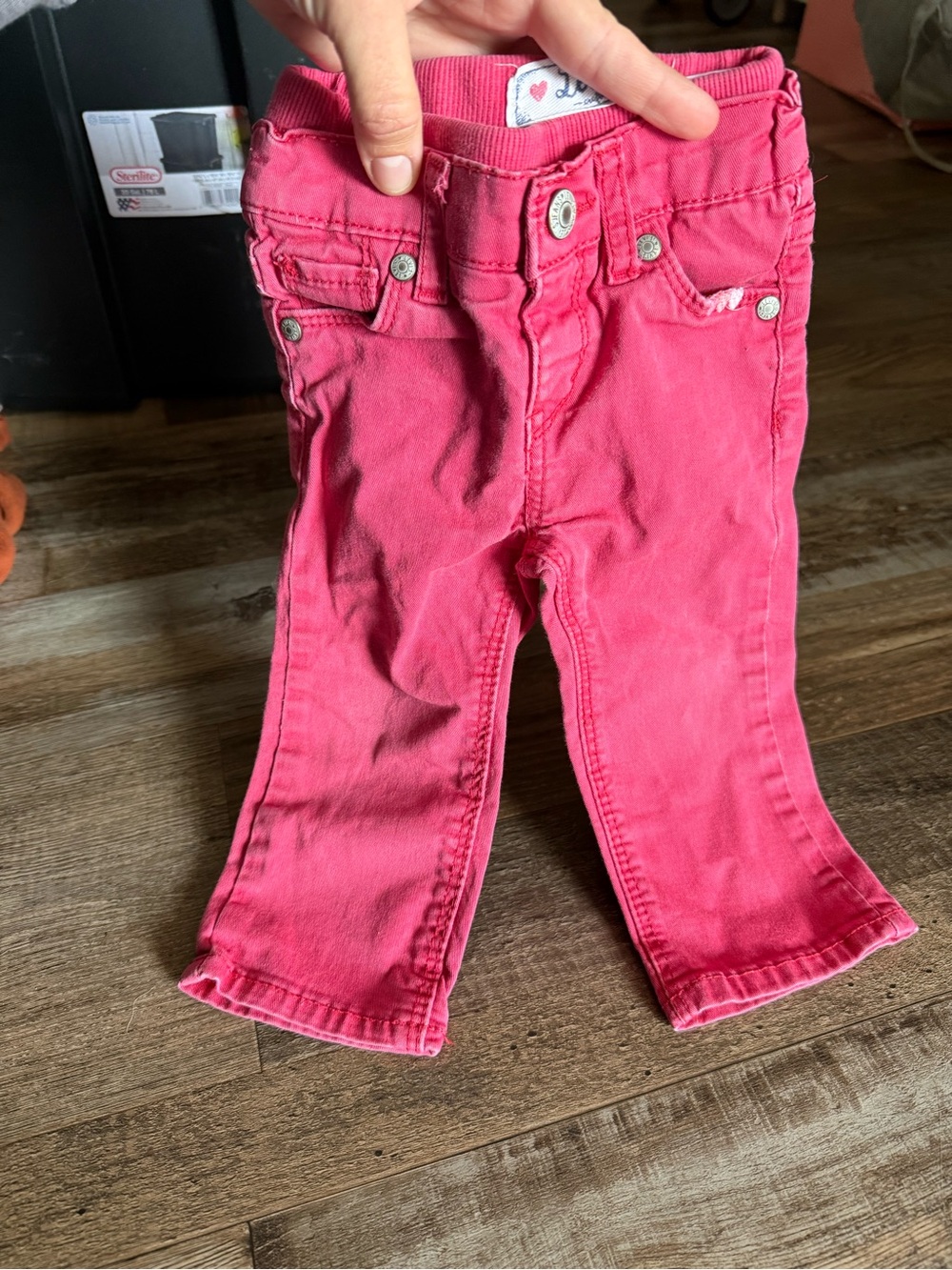 Levi's Girls Pink Jeans - Stretch Waist Five-Pocket Style 12 months